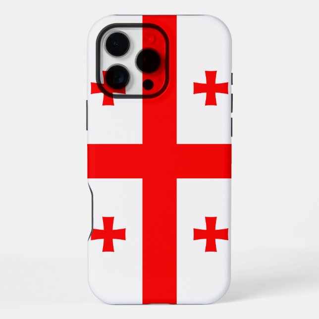 Coque iPhone Boîtier Apple iPhone 16 Pro Max, drapeau de Géorgi (Verso)