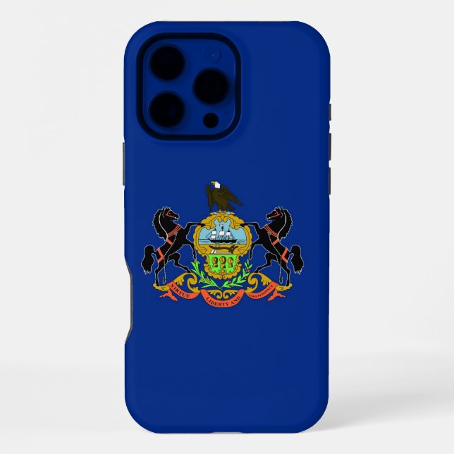 Coque iPhone Boîtier Apple iPhone 16 Pro Max, drapeau de Pennsy (Verso)