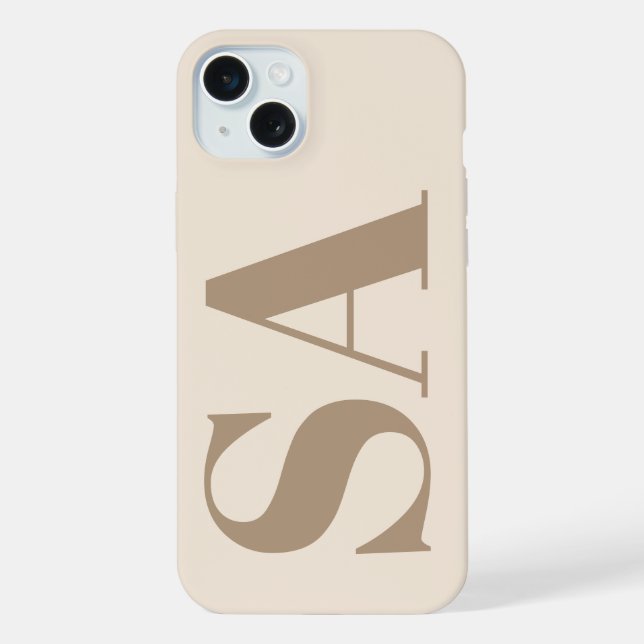 Coque iPhone Boîtier Case-Mate blanc antique tendance avec mono (Verso)