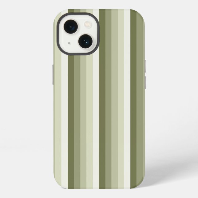 Coque iPhone Boîtier Case-Mate iPhone à rayures d'ombre vert ol (Verso)