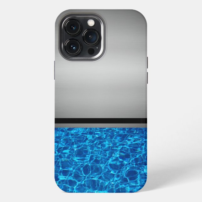 Coque iPhone Boîtier Case-Mate iPhone Silver et Blue Water (Verso)