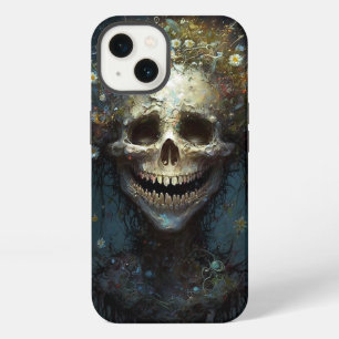 Etui iPhone 13 Boîtier Creepy Skull gothique dark fantasy Art Cas