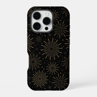 Coque iPhone 16 Pro Boîtier de feu d'artifice Art déco de la veille du