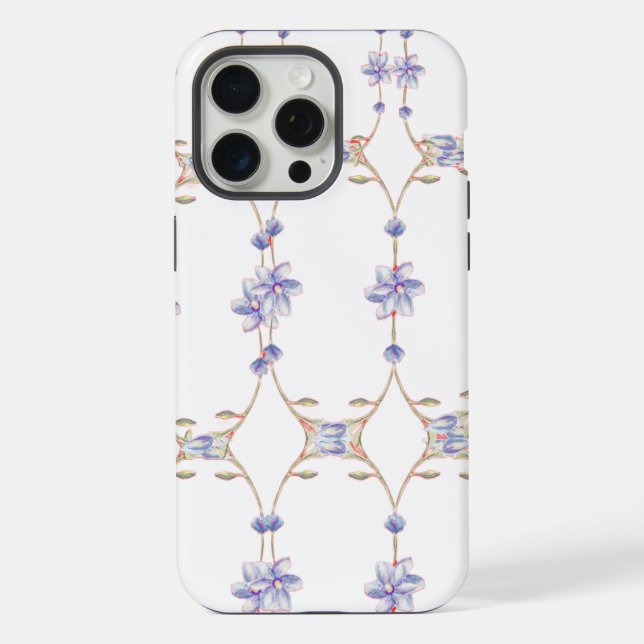 Coque iPhone Boîtier de téléphone à fleurs blanches (Verso)