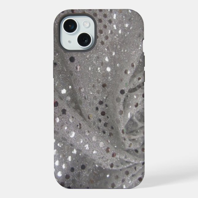 Coque iPhone Boîtier de téléphone à points en argent (Verso)