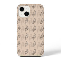 Boîtier de téléphone crème feuille