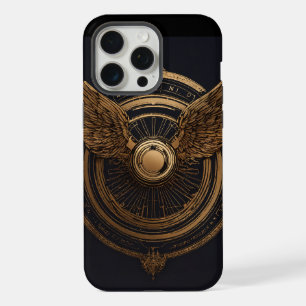Coque iPhone 15 Pro Max Boîtier de téléphone de ligne Abstraite Art Wing