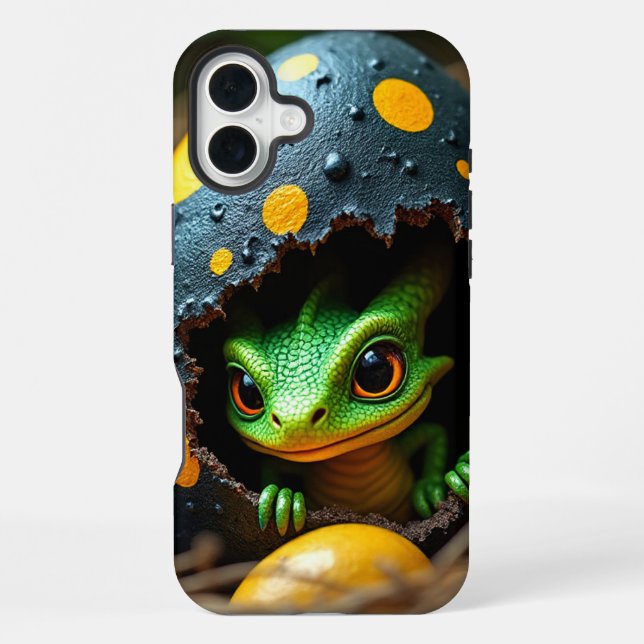 Coque iPhone Boîtier de téléphone d'éclosion de dragon bébé (Verso)
