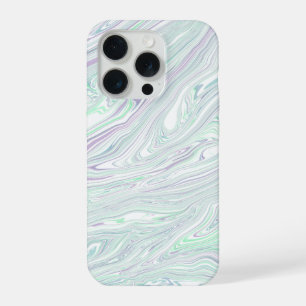 Coque iPhone 15 Pro Boîtier de téléphone Green Marble Fusion