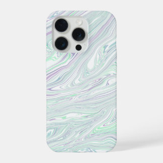 Coque iPhone 15 Pro Boîtier de téléphone Green Marble Fusion