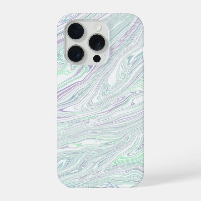 Coque iPhone Boîtier de téléphone Green Marble Fusion (Verso)