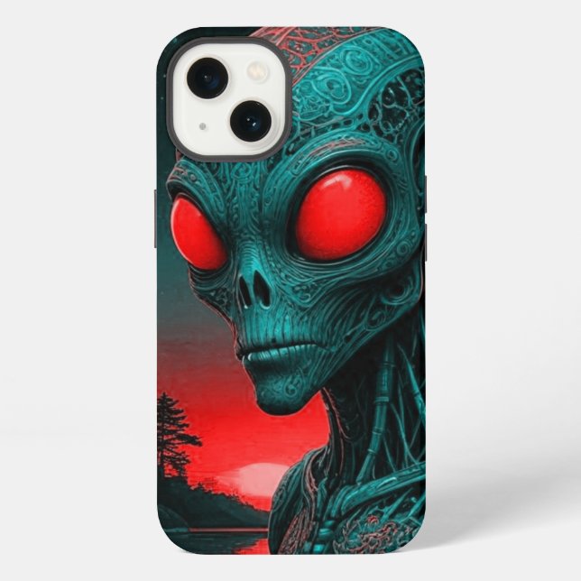 Coque iPhone Boîtier de téléphone iPhone 13 à thème alien (Verso)