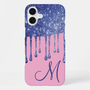 Coque iPhone 16 Plus Boîtier de téléphone monogramme Parties scintillan