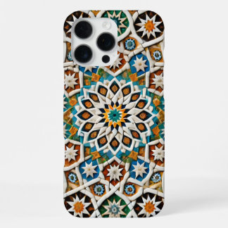 Coque iPhone 16 Pro Max Boîtier de téléphone Mosaïque islamique géométriqu