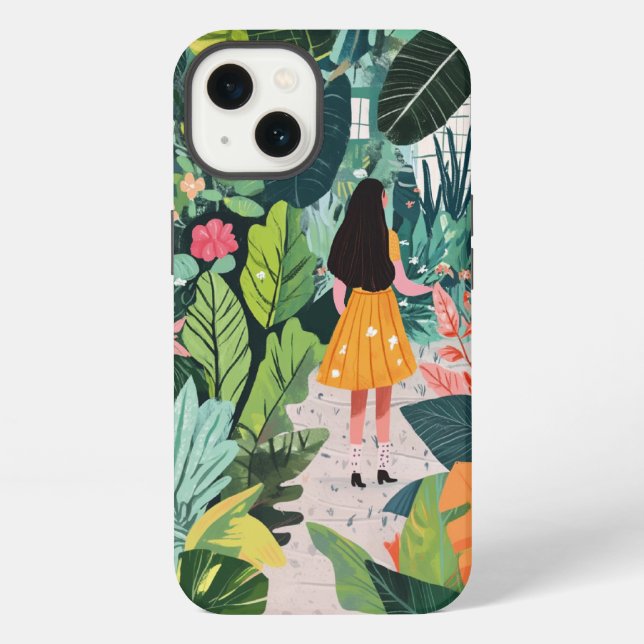 Coque iPhone Boîtier de téléphone, motif botanique  (Verso)