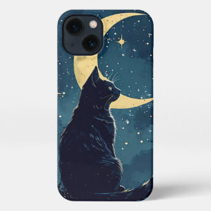 Etui iPhone 13 Boîtier de téléphone pour chat noir pour iPhone