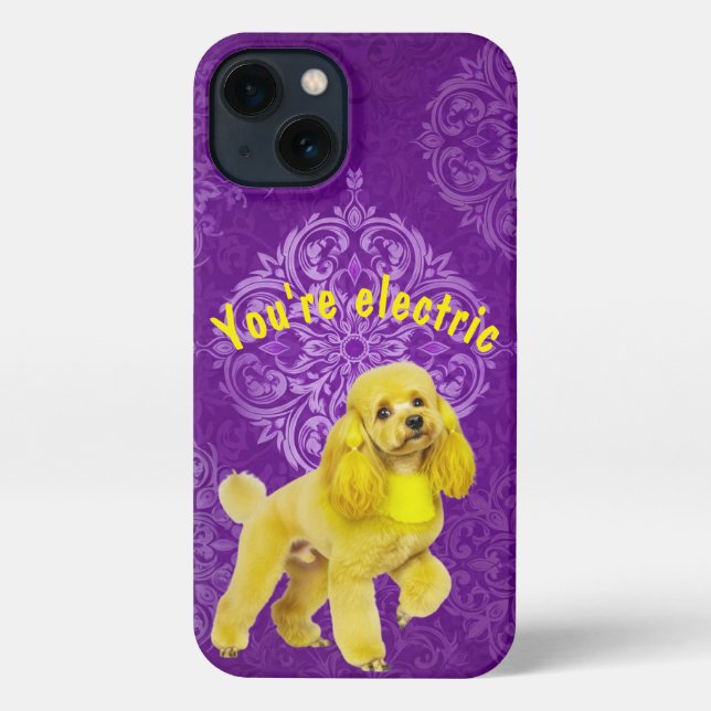 Coque iPhone Boîtier de téléphone pour chien de caniche fantais (Verso)