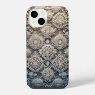 Coque Pour iPhone 14 Boîtier de téléphone sculpté géométrique en 3D com
