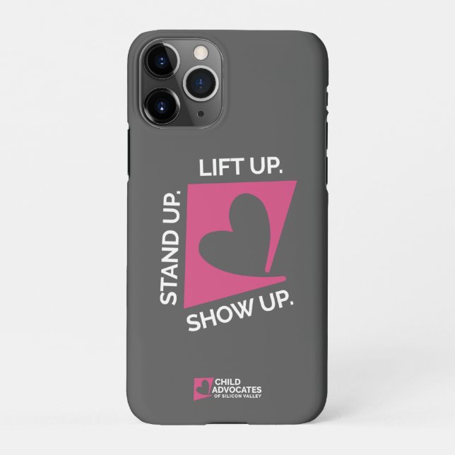 Coque iPhone Boîtier de téléphone Tagline gris foncé (Dos)