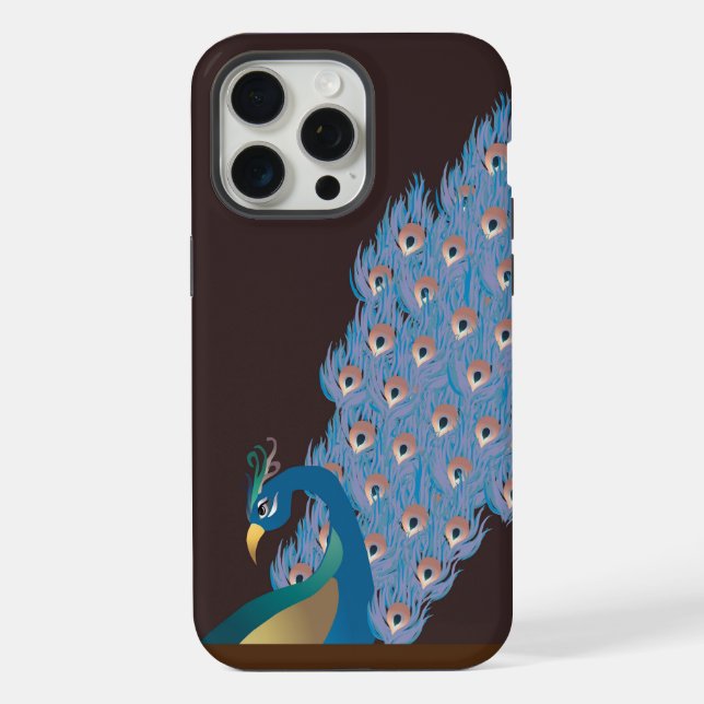 Coque iPhone Boîtier d'iPhone imprimé paon (Verso)