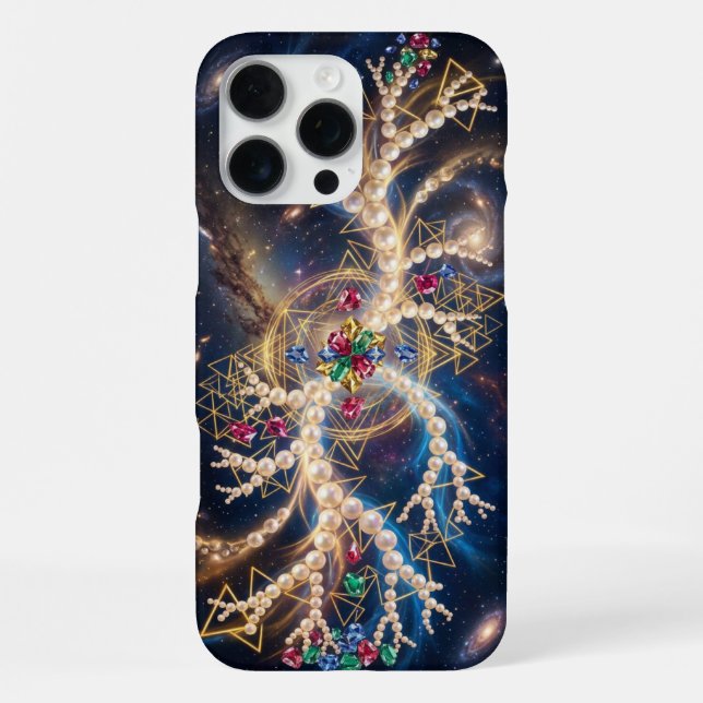 Coque iPhone Boîtier Galaxy Perle Céleste (Verso)