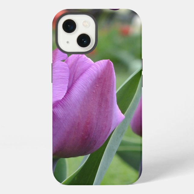 Coque iPhone Boîtier iPad Tulipe Violette (Verso)
