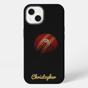 Etui iPhone 13 Boîtier iPhone13 avec balle de cricket rouge modif