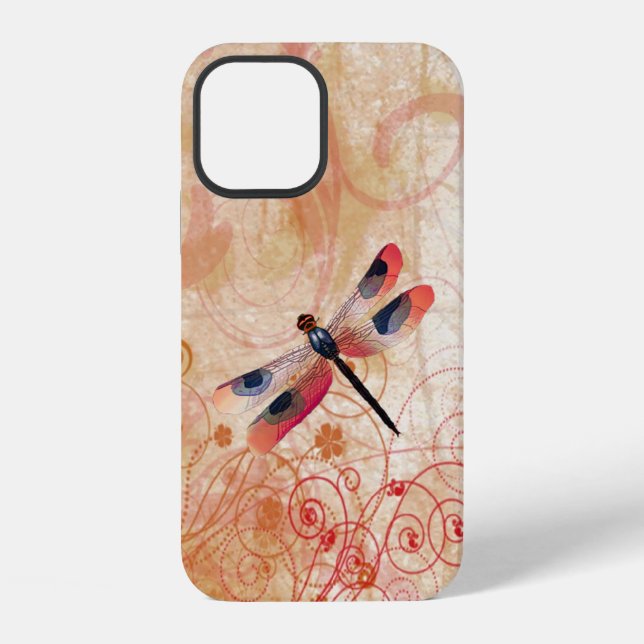 Coque iPhone Boîtier iPhone 12 Dragonfly Flourish (Verso)