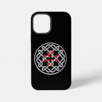 Boîtier iPhone 12 Mini Celtic Knot Rouge Métallisé