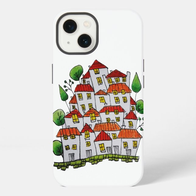 Coque iPhone Boîtier iPhone 13 (Doodle - Dessiné à la main) (Verso)