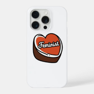 Coque iPhone 15 Pro Boîtier iPhone 15 Pro Cœur de Bonbon Féministe