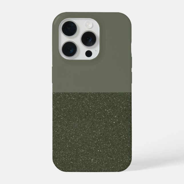 Coque iPhone Boîtier iPhone 15 Pro en Vert Mousse Texturé Perso (Verso)