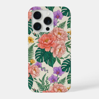 Coque iPhone 15 Pro Boîtier iPhone 15 Rose Floral – Design Élégant de