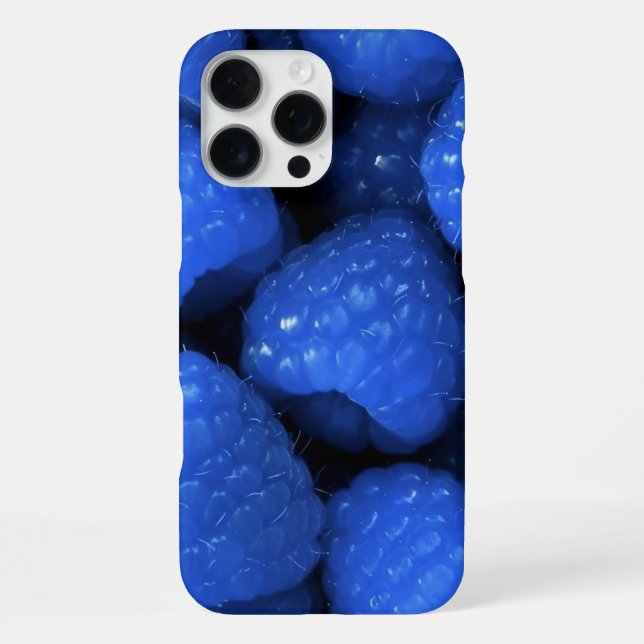Coque iPhone Boîtier iPhone 16 Pro Max framboise bleu électriqu (Verso)