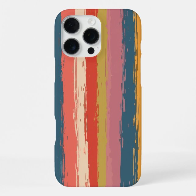 Coque iPhone Boîtier iPhone 16 Pro Max - Motif rayé (Verso)