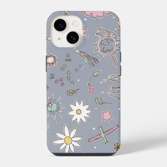 Coque iPhone Boîtier iPhone à motif floral adorable (Verso)