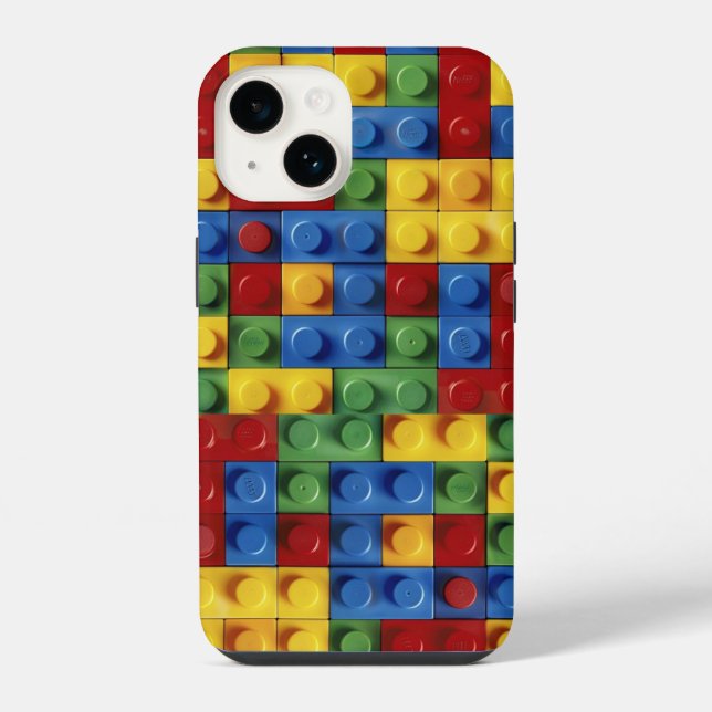 Coque iPhone Boîtier iPhone Blocs Colorés (Verso)