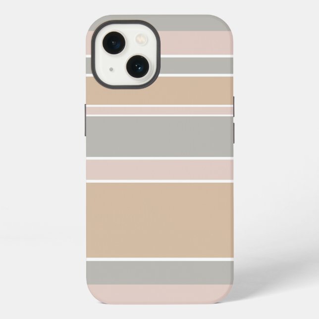 Coque iPhone Boîtier iPhone Case-Mate à rayures beige (Verso)