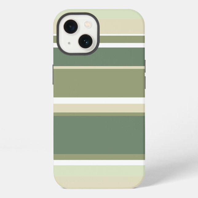 Coque iPhone Boîtier iPhone Case-Mate à rayures vert olive (Verso)