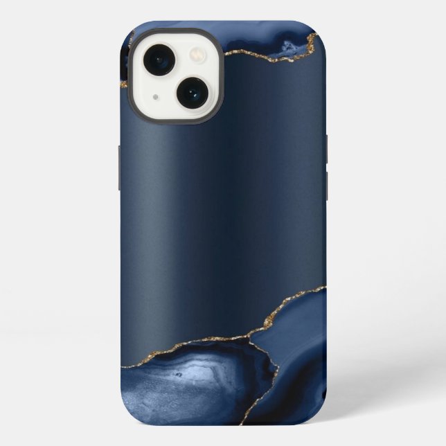 Coque iPhone Boîtier iPhone Case-Mate abstrait bleu marine (Verso)