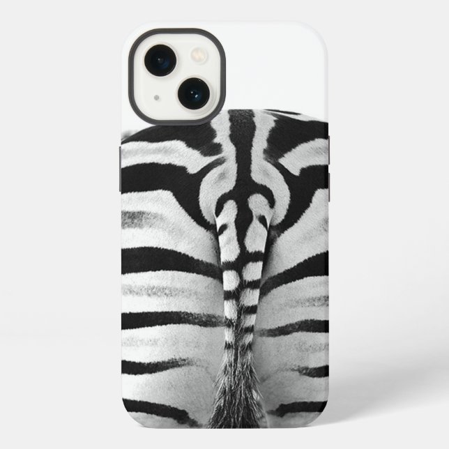 Coque iPhone Boîtier iPhone - Drôle du bas du zèbre (Verso)