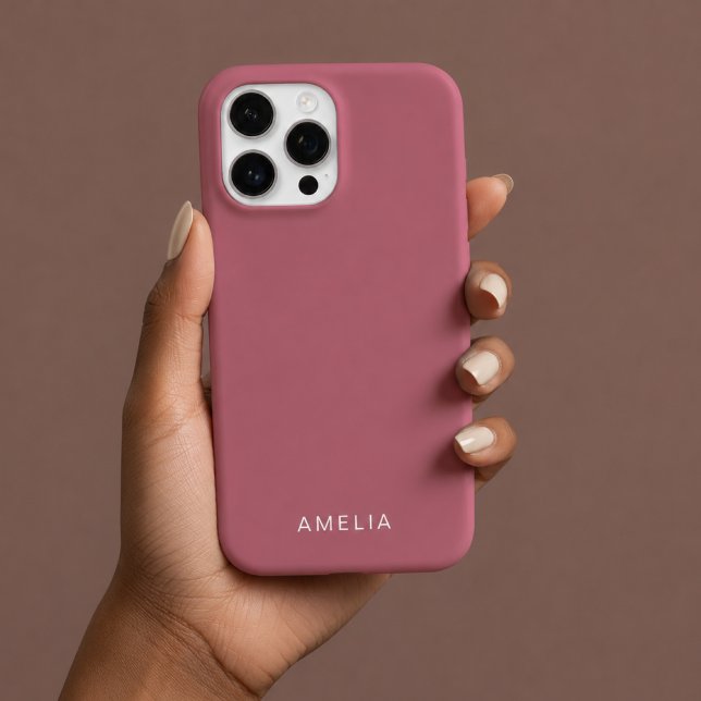 Coque iPhone Boîtier iPhone en or rose avec nom personnalisé  (Créateur téléchargé)
