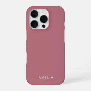Coque iPhone 16 Pro Boîtier iPhone en or rose avec nom personnalisé