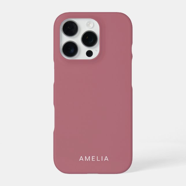 Coque iPhone Boîtier iPhone en or rose avec nom personnalisé  (Verso)