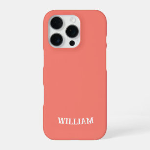 Coque iPhone 16 Pro Boîtier iPhone en saumon personnalisé avec personn