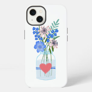 Etui iPhone 13 Boîtier iPhone Fleurs Jar Maçon
