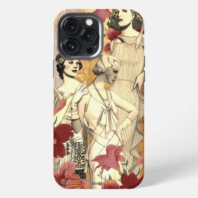 Coque iPhone Boîtier iPhone / iPad à fond floral de mode rétro (Verso)