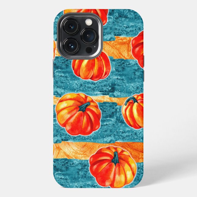 Coque iPhone Boîtier iPhone Mate Blue Pumpkin Automne (Verso)