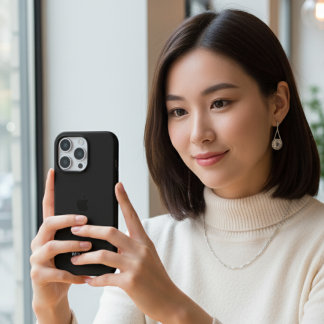 Coque iPhone 16 Pro Boîtier iPhone noir personnalisé avec personnalisa