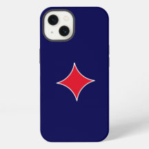 Boîtier iPhone Royal Blue Red Starburst